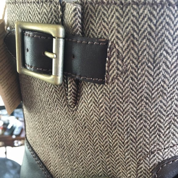 Dr. Martens Docs Gayle brown tweed/leather moto boot * NWOB * size 11 US 9 UK - Picture 4 of 11